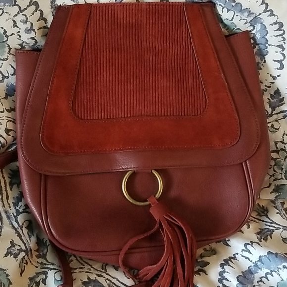 Red Leather Backpack - Picture 2 of 3